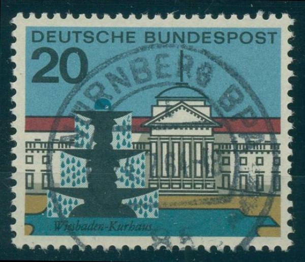 BUND_1964_PLATTENFEHLER_Nr_420_I_gestempelt_Bild1
