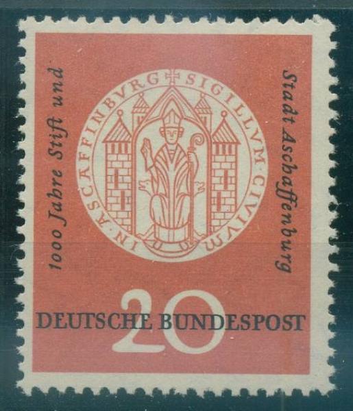 BUND_1957_PLATTENFEHLER_Nr_255_VI_postfrisch_Bild1