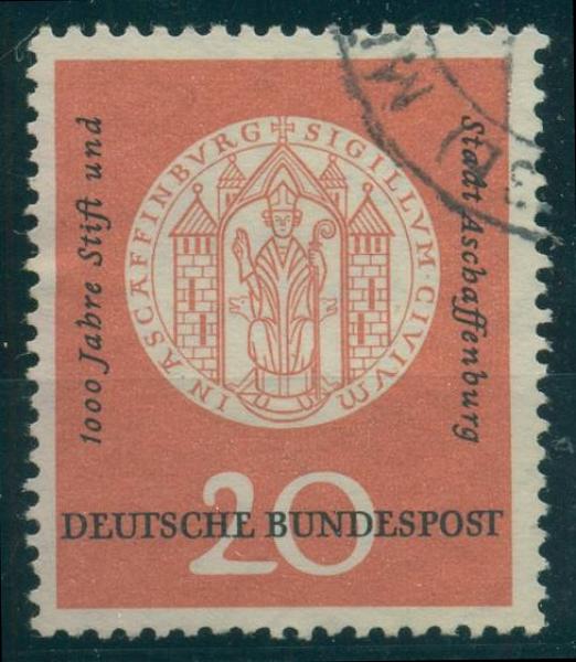 BUND_1957_PLATTENFEHLER_Nr_255_VII_gestempelt_Bild1