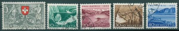 SCHWEIZ_1953_Nr_580_584_gestempelt_Bild1