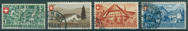 SCHWEIZ_1945_Nr_460_463_gestempelt_Bild1