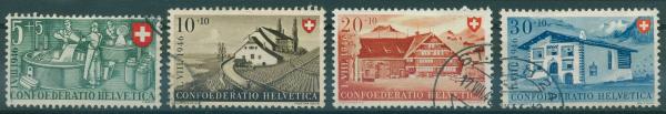 SCHWEIZ_1946_Nr_471_474_gestempelt_Bild1