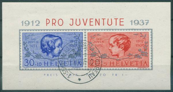 SCHWEIZ_1937_Bl.3_gestempelt_Bild1