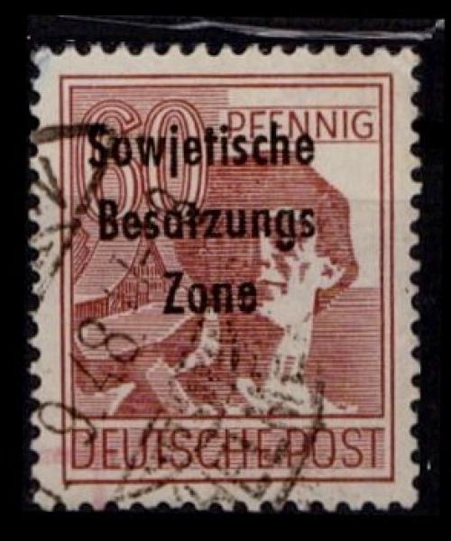SBZ_1948_PLATTENFEHLER_Nr_A195_PF_II_gestempelt_Bild1