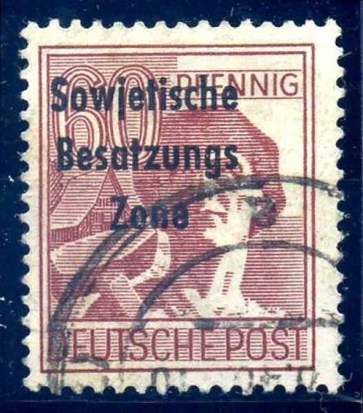 SBZ_1948_PLATTENFEHLER_Nr_A195_PF_II_gestempelt_Bild1