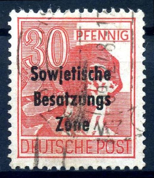 SBZ_1948_PLATTENFEHLER_Nr_192_PF_I_gestempelt_Bild1
