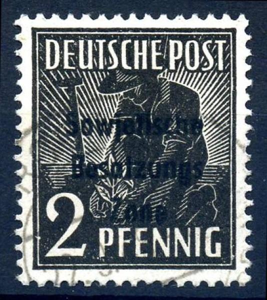 SBZ_1948_PLATTENFEHLER_Nr_182_F15_gestempelt_Bild1