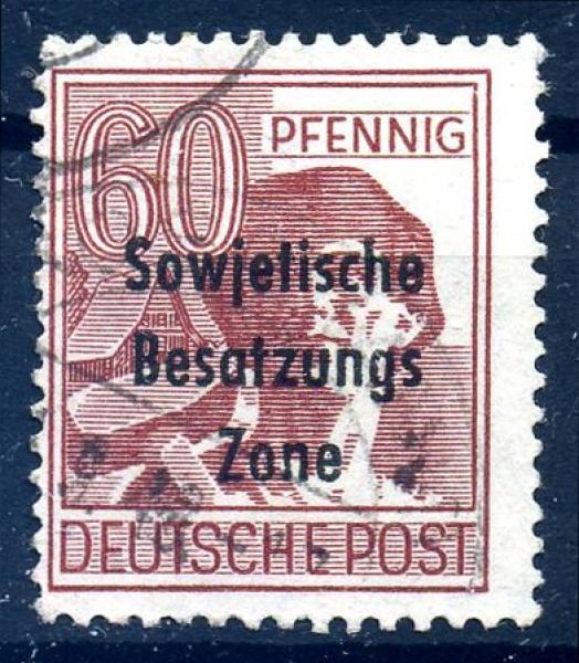 SBZ_1948_PLATTENFEHLER_Nr_A195_PF_II_gestempelt_Bild1