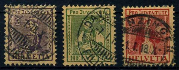 SCHWEIZ_1917_Nr_133_135_gestempelt_Bild1