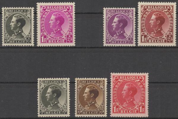 BELGIEN_1934_Nr_382_385+393_395_postfrisch_Bild1