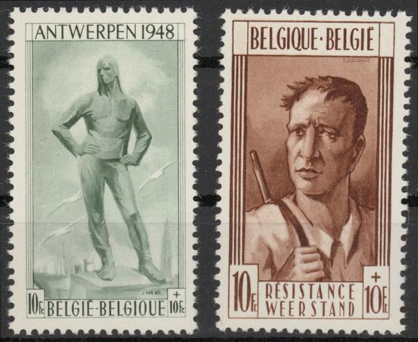 BELGIEN_1948_Nr_828_829_postfrisch_Bild1