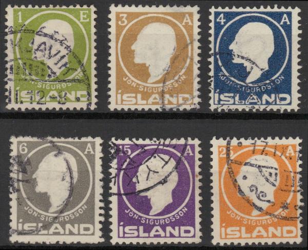 ISLAND_1911_Nr_63_68_gestempelt_Bild1