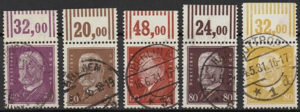 DEUTSCHES_REICH_1928/1930_ex_Nr_418_437_gestempelt_Bild1