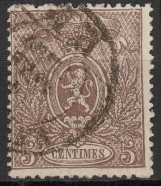 BELGIEN_1866_Nr_22_gestempelt_Bild1