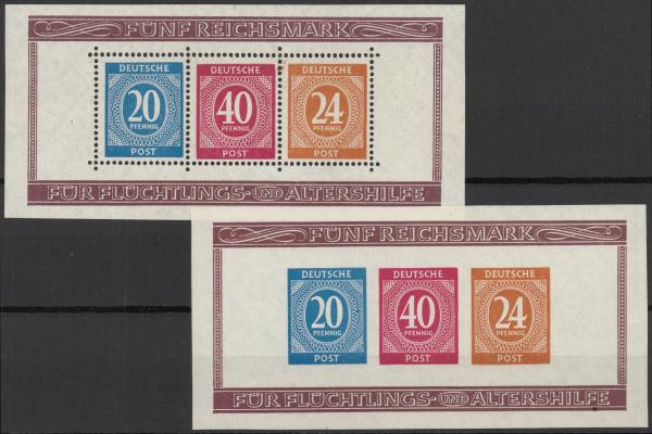 KONTROLLRAT_1946_Bl.12A/B_postfrisch_Bild1