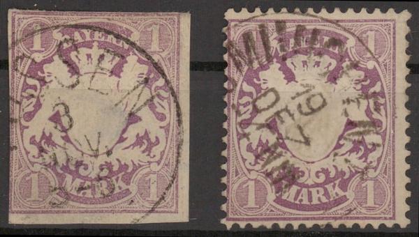 BAYERN_1874_Nr_30_31_gestempelt_Bild1