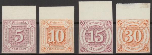 THURN+TAXIS_1859_Nr_18+19+24+25_postfrisch_Bild1