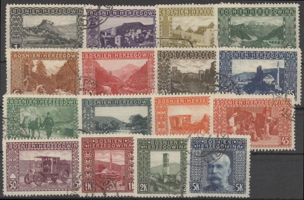 BOSNIEN+HERZEGOWINA_1910_Nr_45_60_gestempelt_Bild1