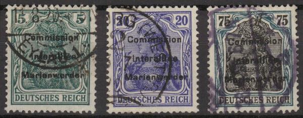 MARIENWERDER_1920_Nr_15+16+18_gestempelt_Bild1