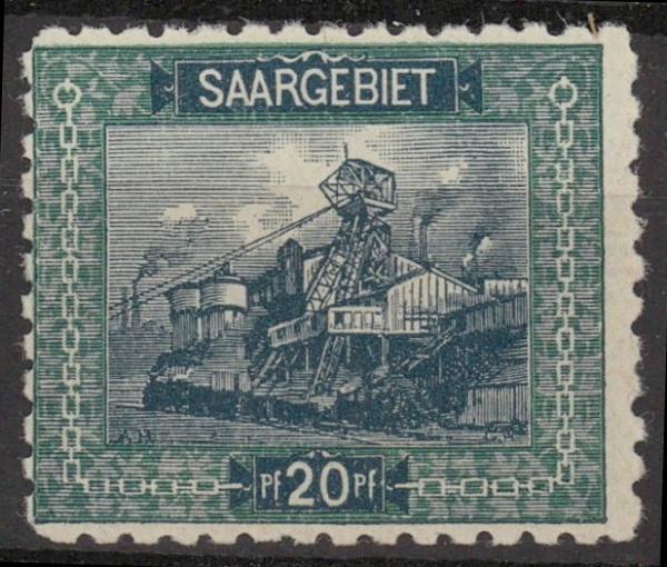 SAARGEBIET_1921_Nr_55B_postfrisch_Bild1