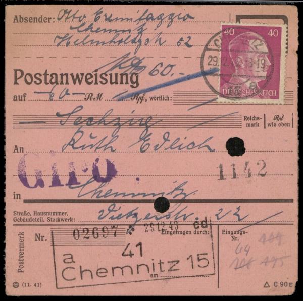 DR_1941_POSTANWEISUNG_mit_Nr_795_gestempelt_Bild1