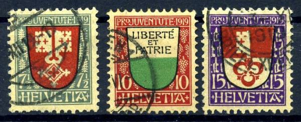 SCHWEIZ_1919_Nr_149_151_gestempelt_Bild1