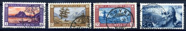 SCHWEIZ_1929_Nr_235_238_gestempelt_Bild1
