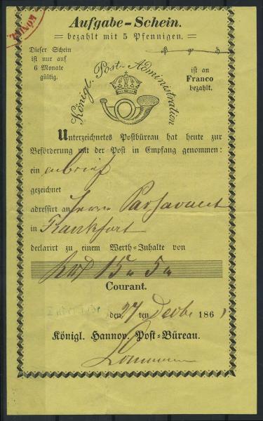 HANNOVER_1861_Postaufgabeschein__siehe_Beschreibung_Bild1
