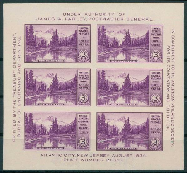USA_1934_Bl.4_postfrisch_Bild1