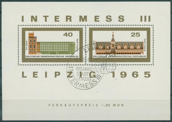 DDR_1965_PLATTENFEHLER_Block_24_f2_gestempelt_Bild1