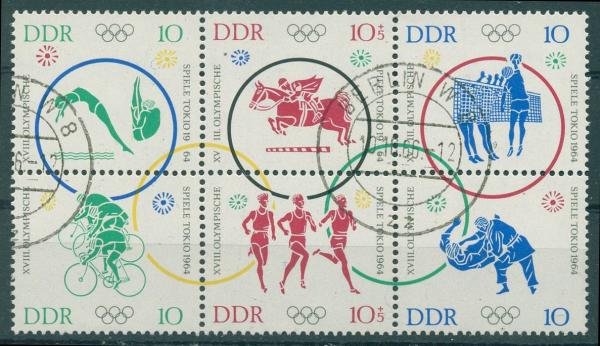 DDR_1964_Zusammendruck_Nr_1039_1044_gestempelt_Bild1