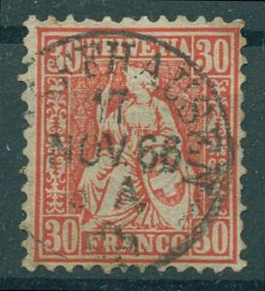 SCHWEIZ_1862_Nr_25_gestempelt_Bild1