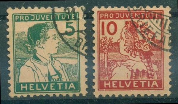 SCHWEIZ_1915_Nr_128_129_gestempelt_Bild1