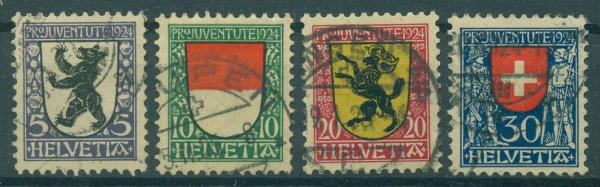 SCHWEIZ_1924_Nr_209_212_gestempelt_Bild1
