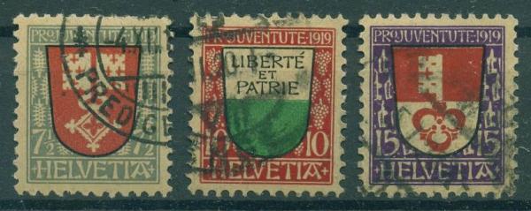 SCHWEIZ_1919_Nr_149_151_gestempelt_Bild1