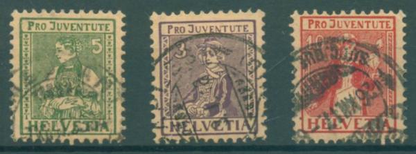 SCHWEIZ_1916_Nr_130_132_gestempelt_Bild1