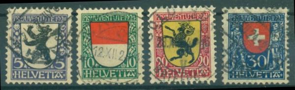 SCHWEIZ_1924_Nr_209_212_gestempelt_Bild1