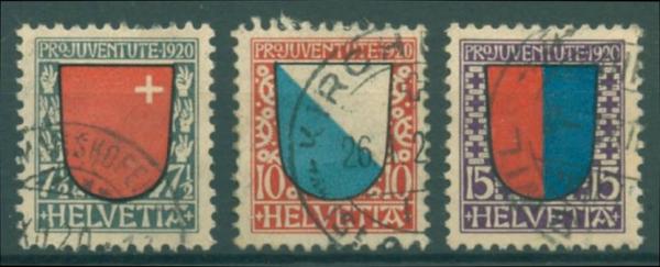 SCHWEIZ_1920_Nr_153_155_gestempelt_Bild1