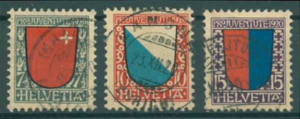 SCHWEIZ_1920_Nr_153_155_gestempelt_Bild1