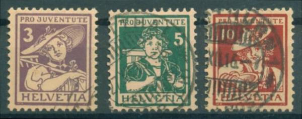 SCHWEIZ_1916_Nr_130_132_gestempelt_Bild1