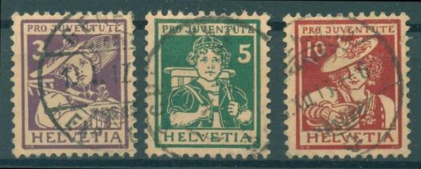 SCHWEIZ_1916_Nr_130_132_gestempelt_Bild1