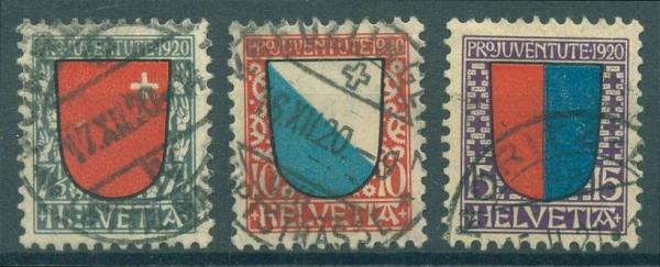 SCHWEIZ_1920_Nr_153_155_gestempelt_Bild1