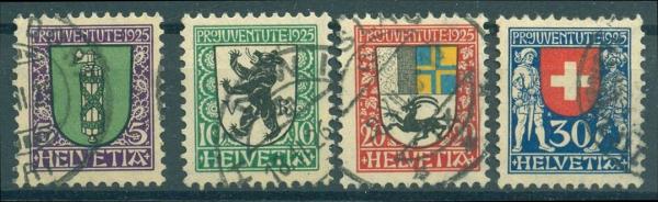 SCHWEIZ_1925_Nr_214_217_gestempelt_Bild1