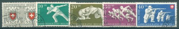 SCHWEIZ_1950_Nr_545_549_gestempelt_Bild1