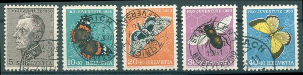 SCHWEIZ_1950_Nr_550_554_gestempelt_Bild1