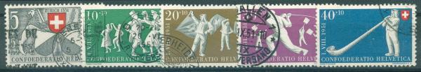 SCHWEIZ_1951_Nr_555_559_gestempelt_Bild1