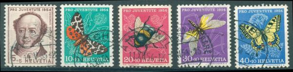SCHWEIZ_1955_Nr_602_606_gestempelt_Bild1
