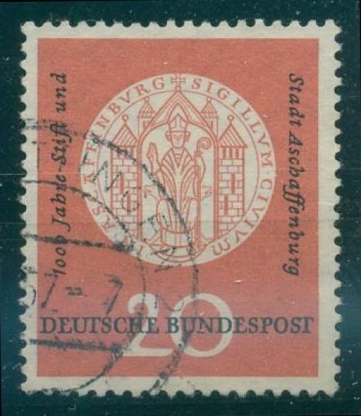 BUND_1957_PLATTENFEHLER_Nr_255_f5_gestempelt_Bild1