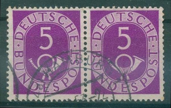 BUND_1951_PLATTENFEHLER_Nr_125_II_gestempelt_Bild1
