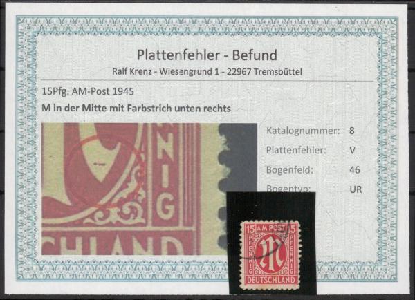 BIZONE_1948_PLATTENFEHLER_Nr_8V_gestempelt_Bild1